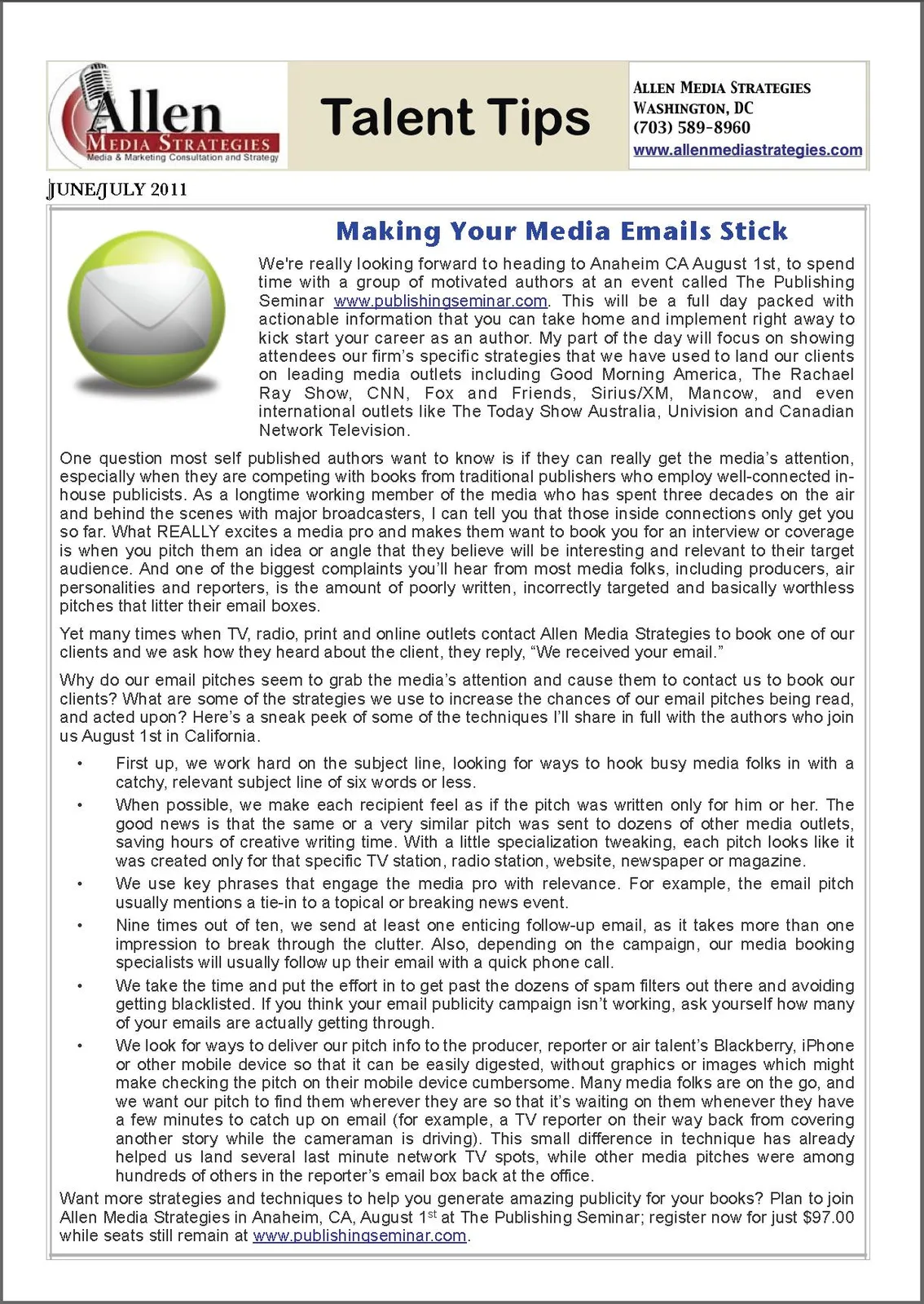 Talent Tips Newsletter
