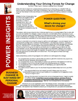 Understanding Your Driving Forces for Change